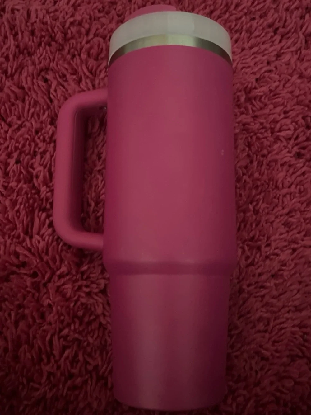 Stanley Hot Pink Travel Tumbler with Handle